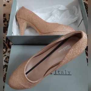 Stilla Gold Sparkle Heels New